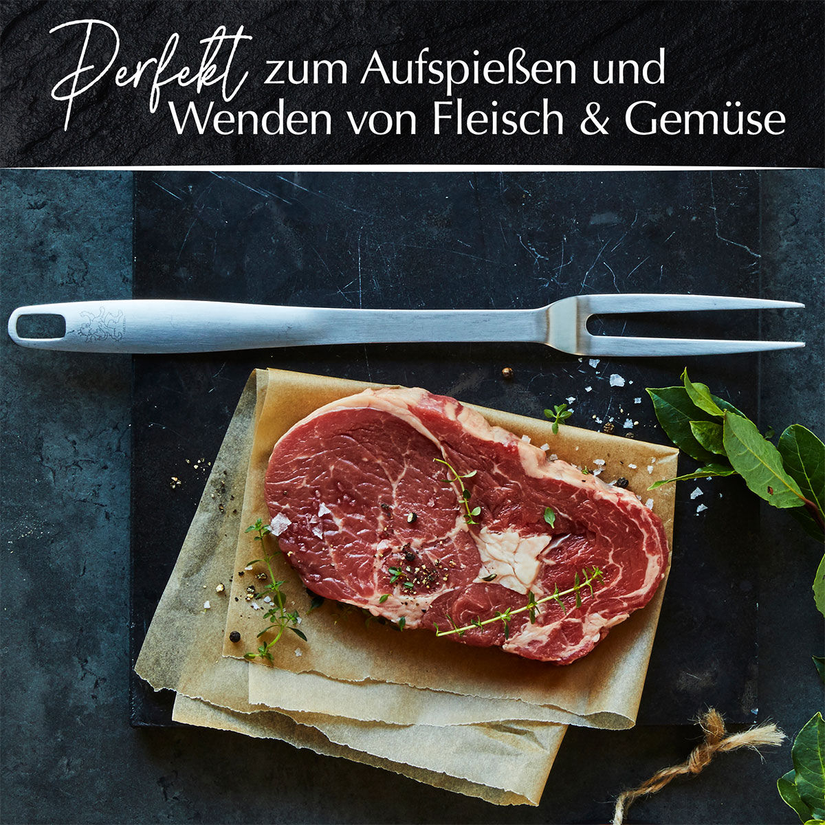 Fleischgabel Satin, 32cm, Edelstahl