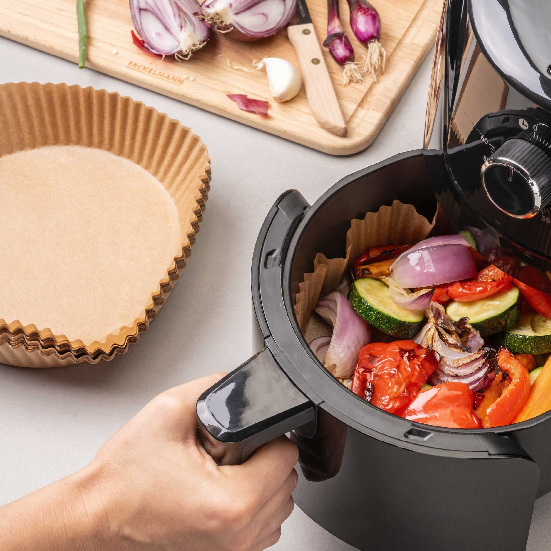 Backpapier für Heißluftfritteuse, rund, Ø20cm, 40 Stk.