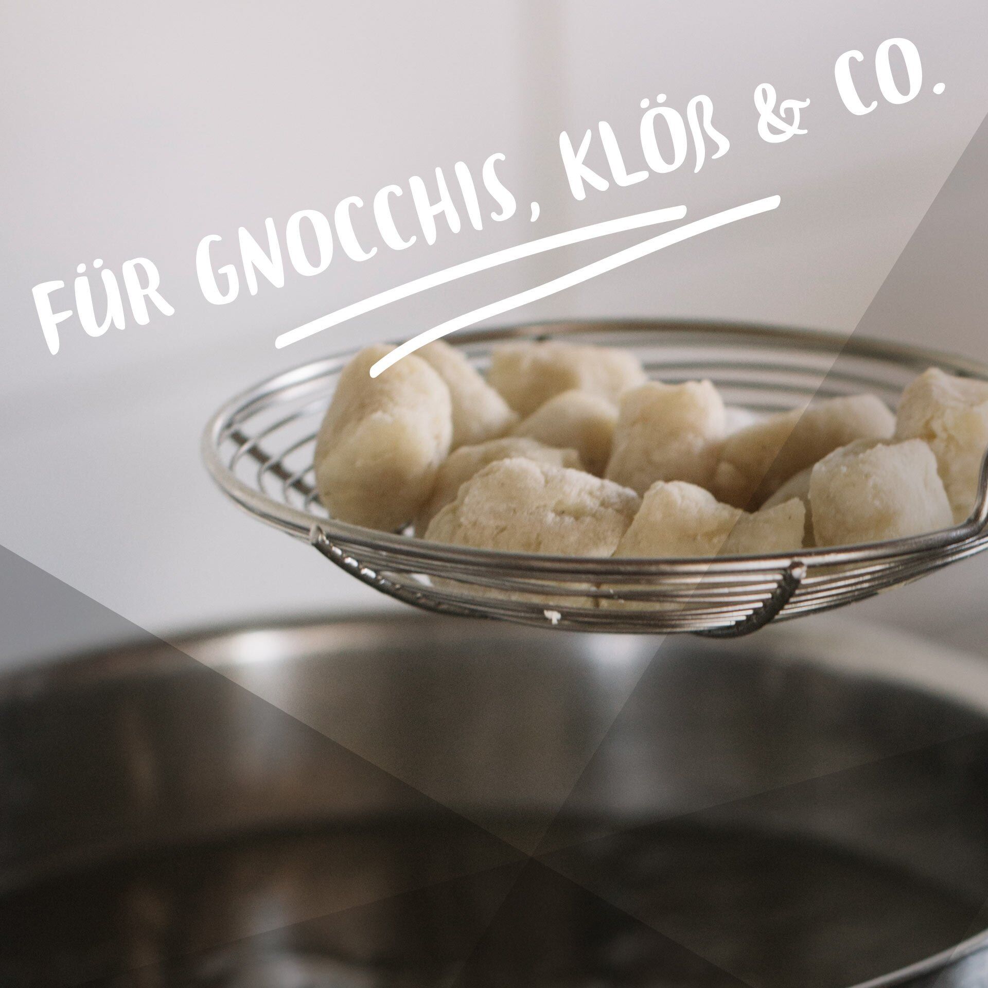 Abseihlöffel Ovalgriff, 35cm, Drahtgeflecht