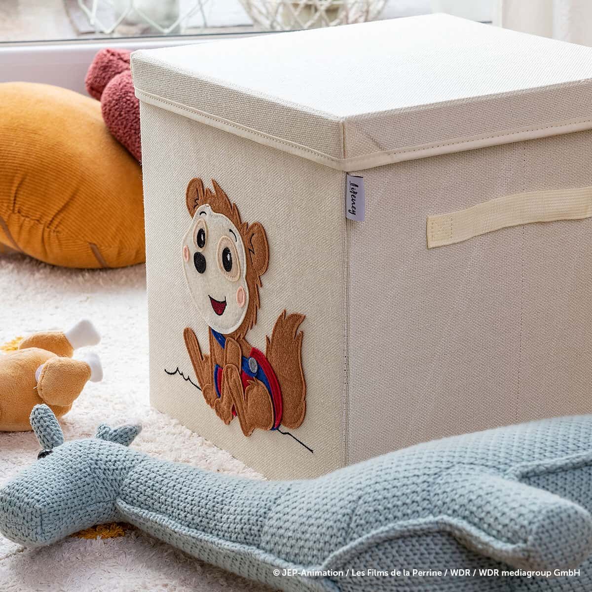 Aufbewahrungsbox mit Deckel Bobo sitzend, 33x33x33cm