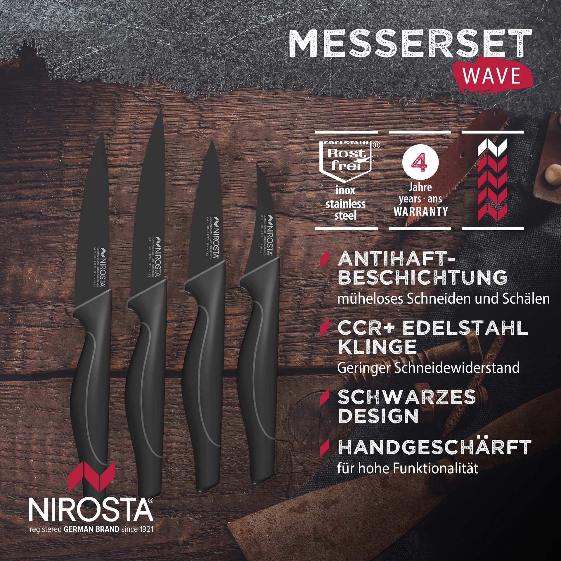 Messer-Set "Wave klein", 4-teilig