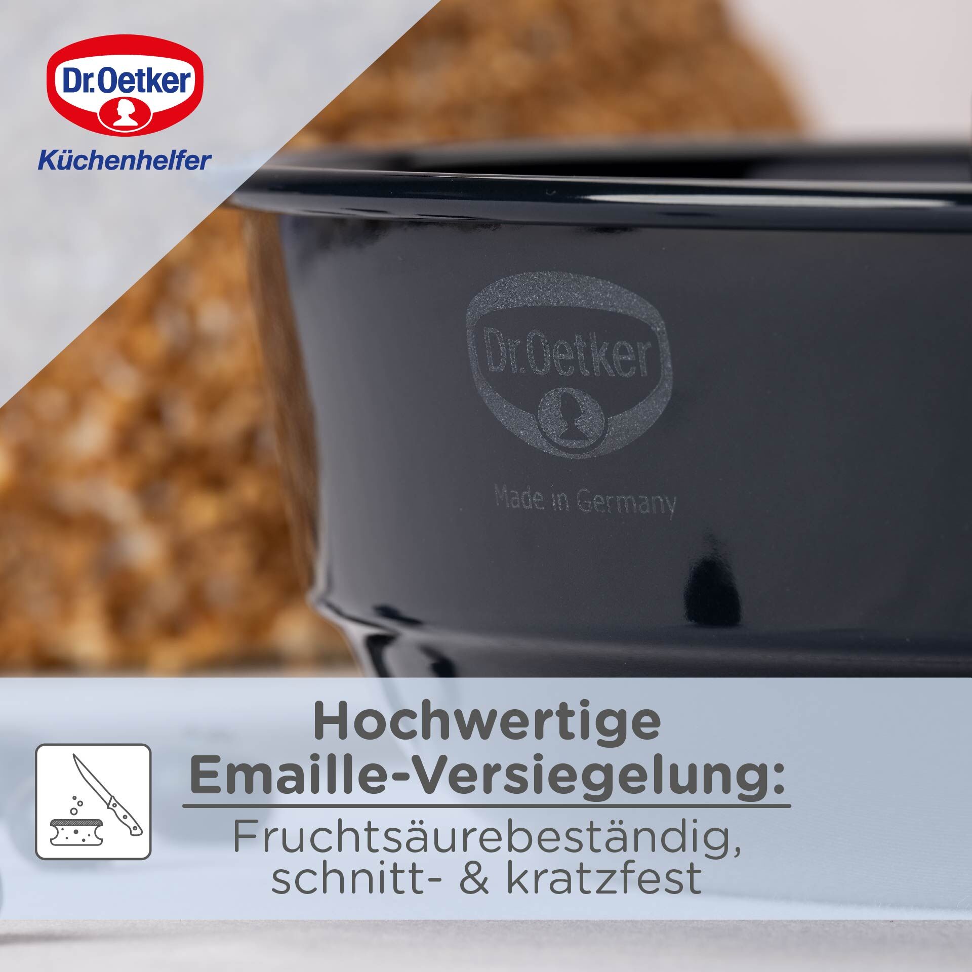 Backform Frankfurter Kranz Back-Liebe Emaille, Ø26cm