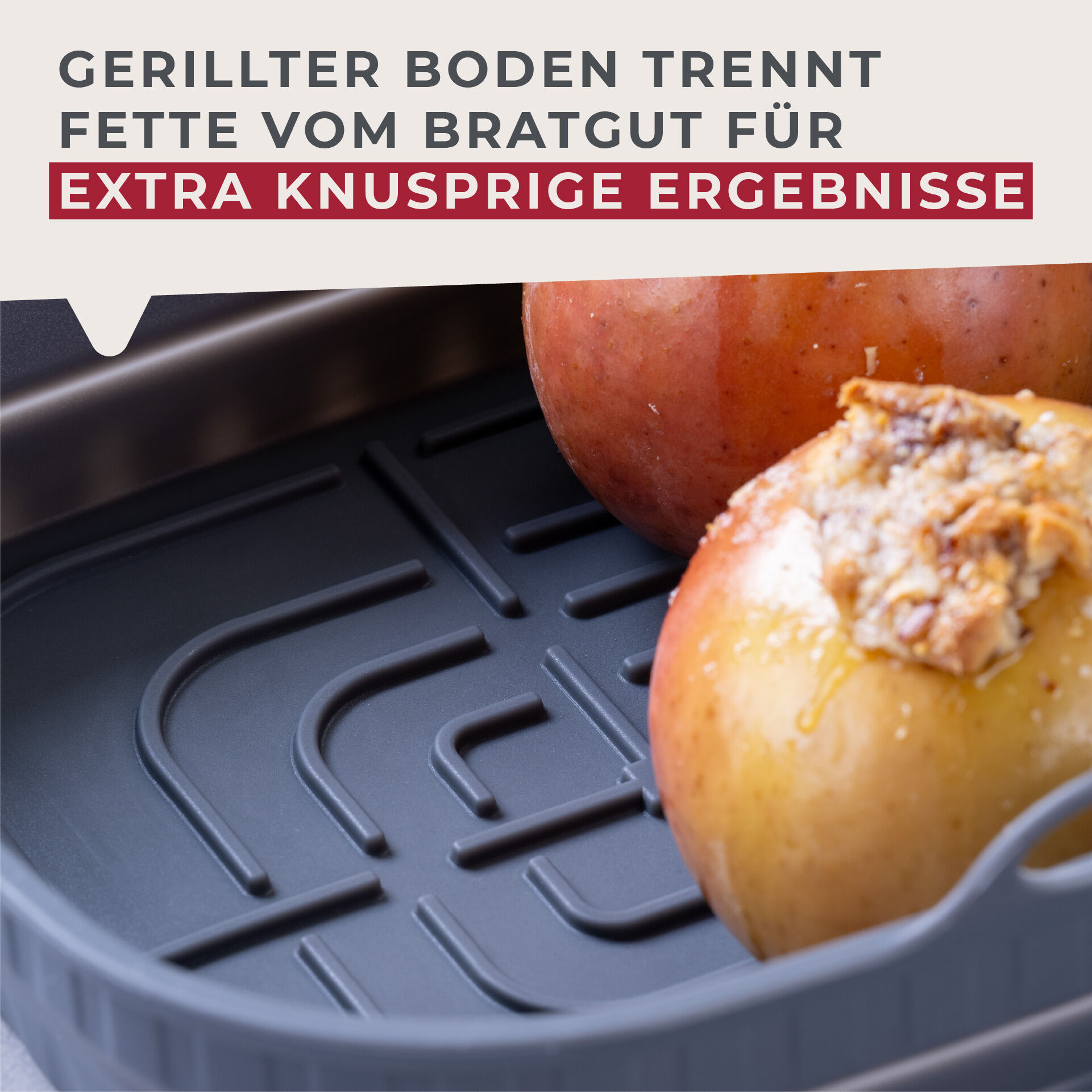 Silikonform für Heißluftfritteuse eckig, 17x17x6,5cm, faltbar