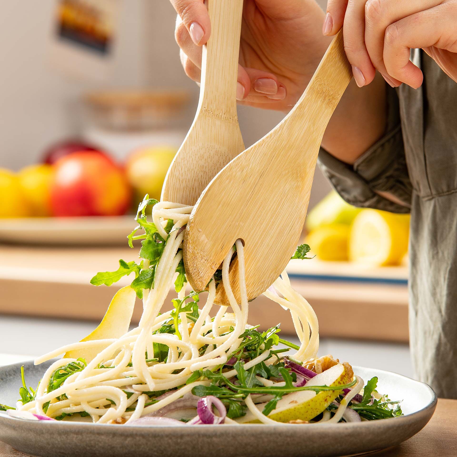 Salatbesteck Balance, Bambus, 2-teilig