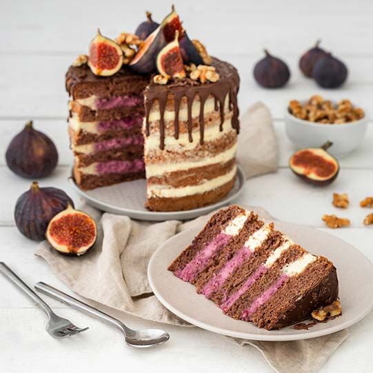 Feigen-Rotwein-Torte - köstliches Rezept
