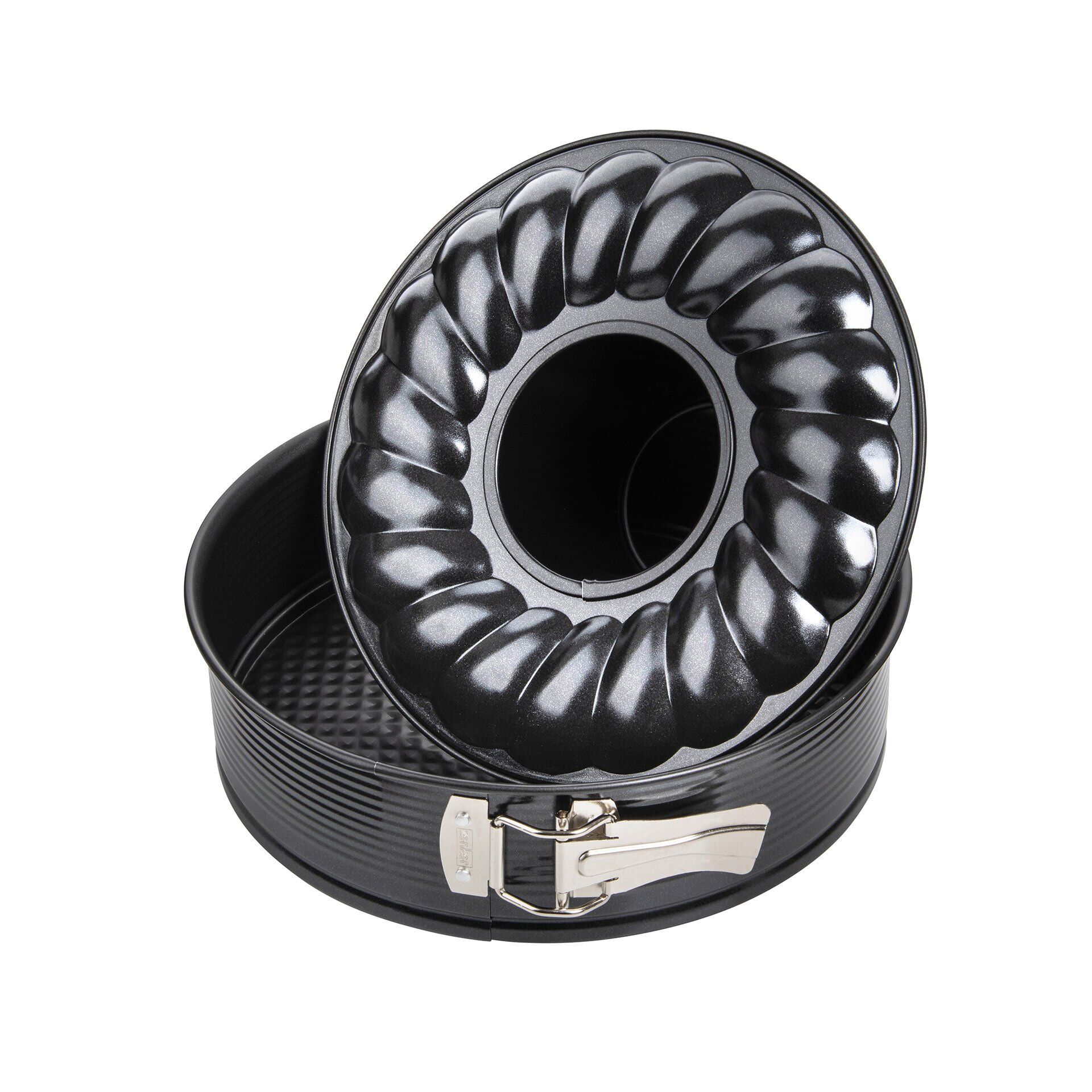 Springform mit Flach- und Rohrboden Black Metallic, Ø24cm