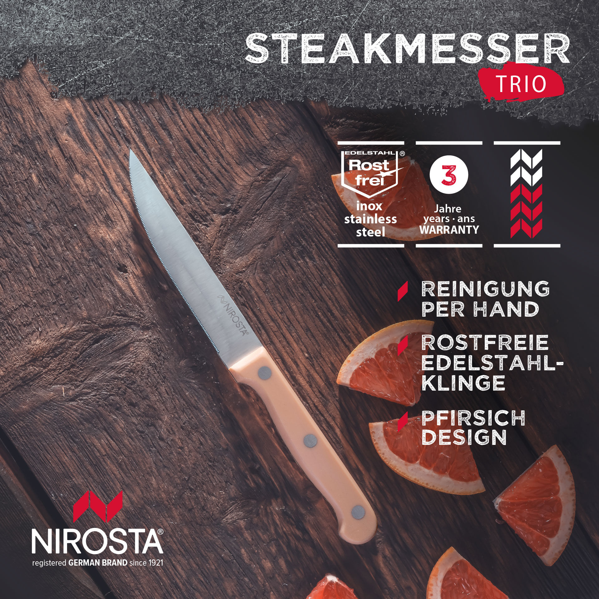 Steakmesser Trio