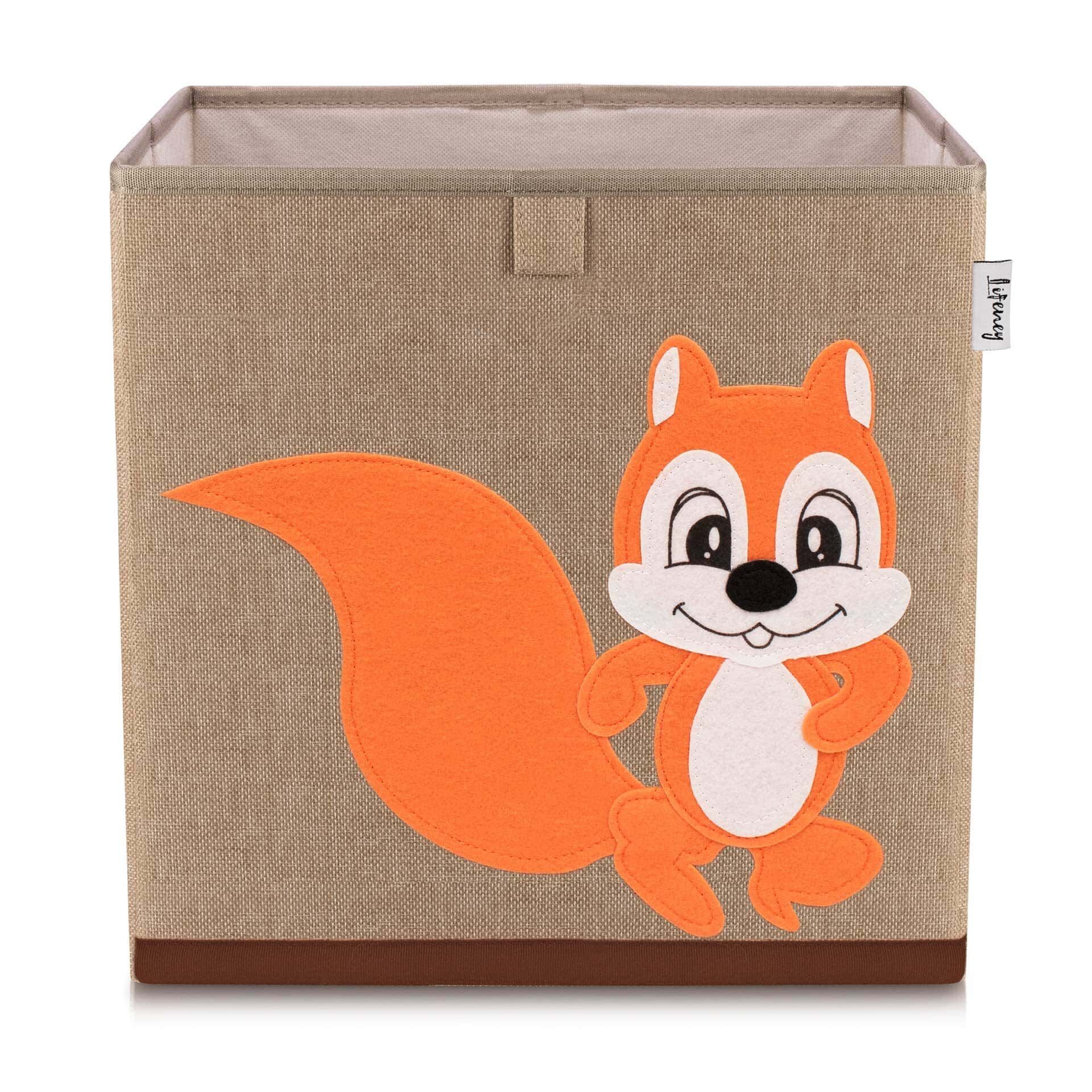 Aufbewahrungsbox Eichhörnchen, braun, 33x33x33cm