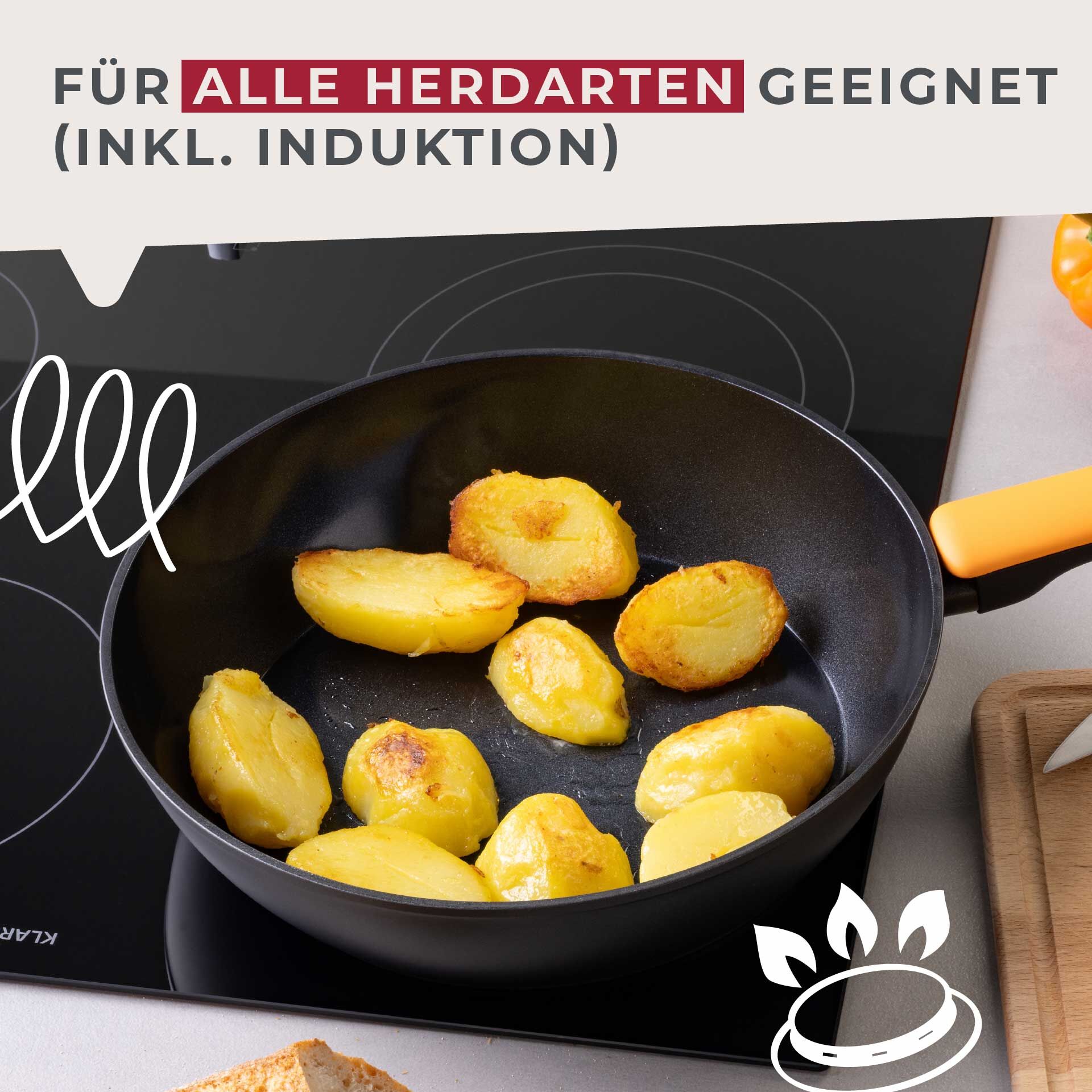 Hochrandpfanne Soft Collection, Keramik, antihaft, Ø28cm