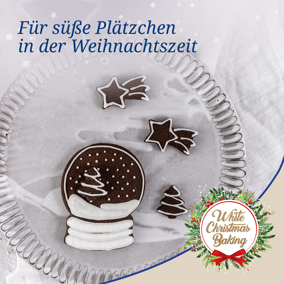 Ausstecher Schneekugel White Christmas Baking, 3-teilig