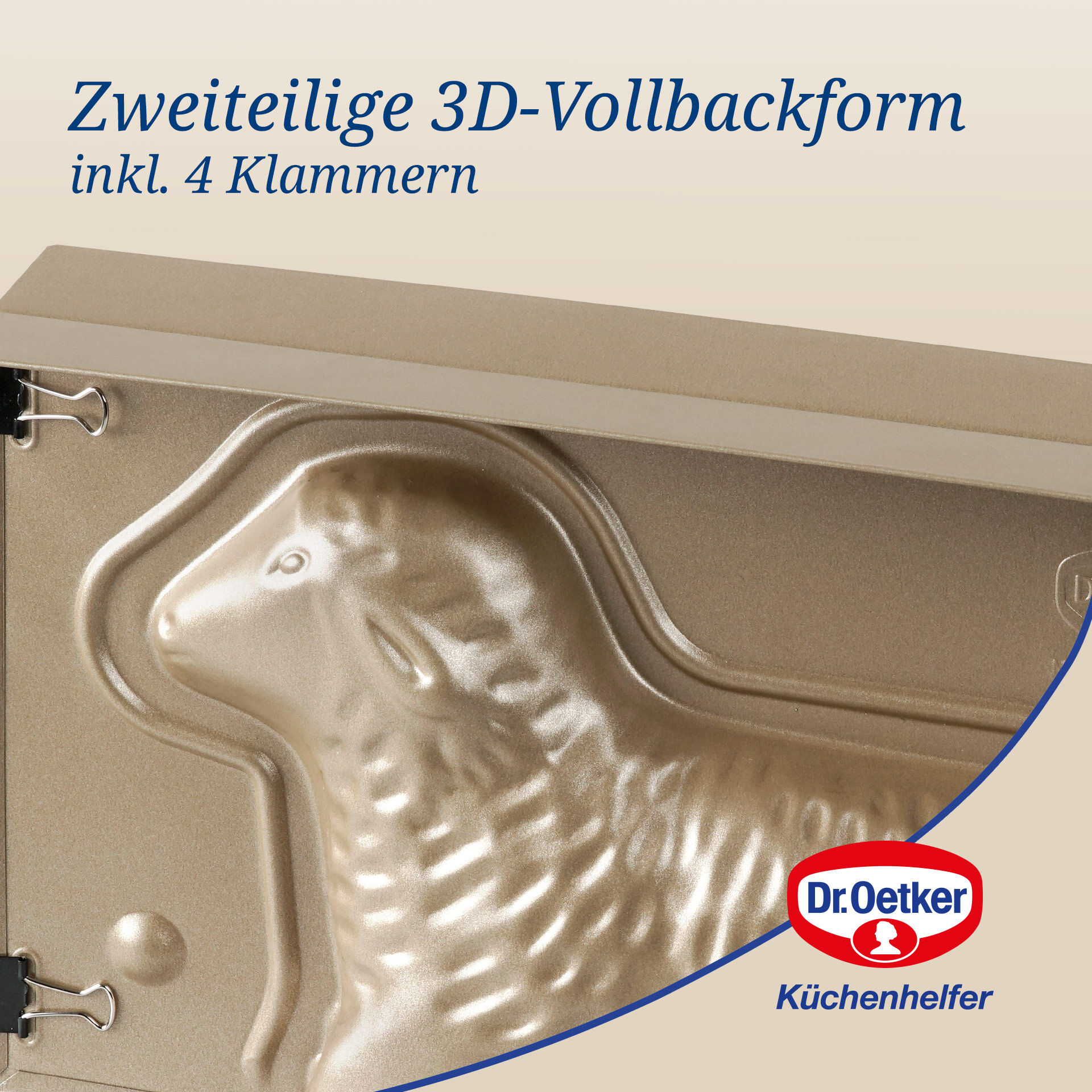 Backform Lamm Goldiges Ostern
