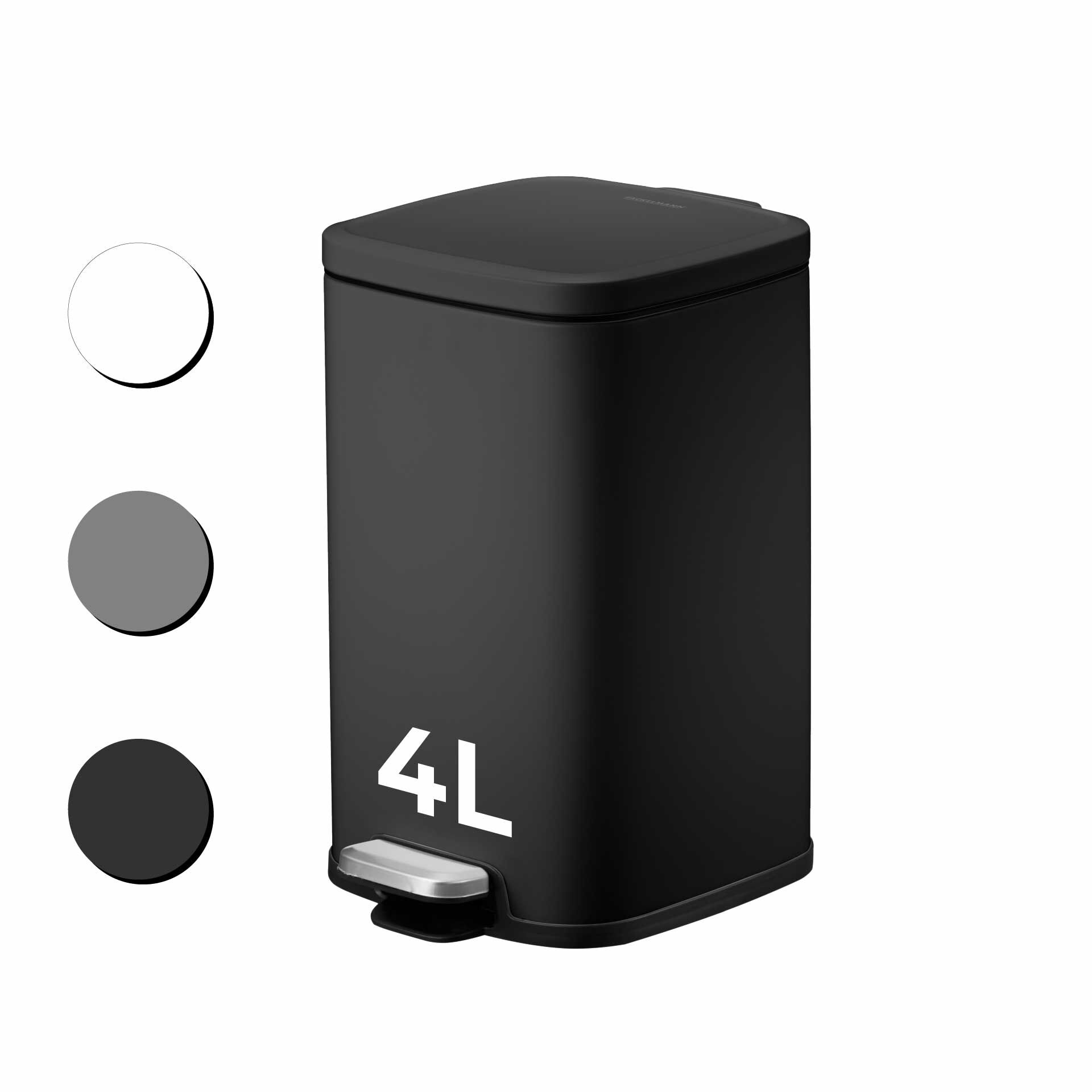 Tretmülleimer London, schwarz, 4L