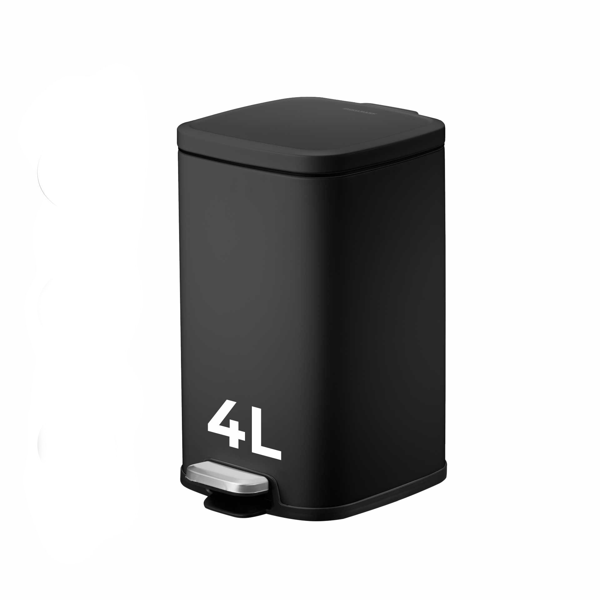 Tretmülleimer London, schwarz, 4L