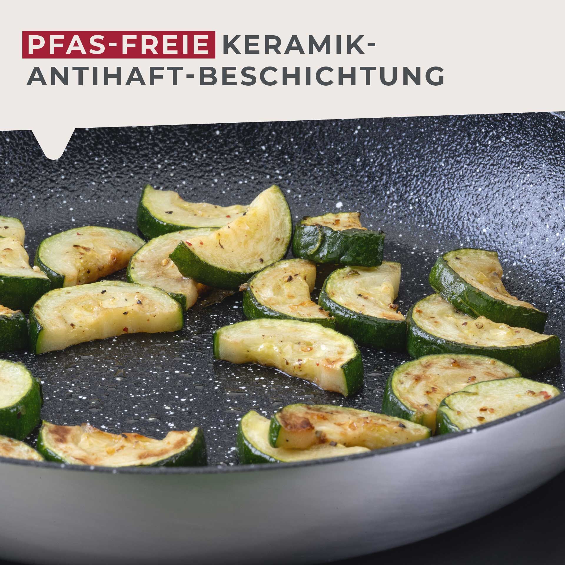 Bratpfannen-Set "Crisp", Keramik, antihaft, Ø20/24/28cm, 3-tlg.