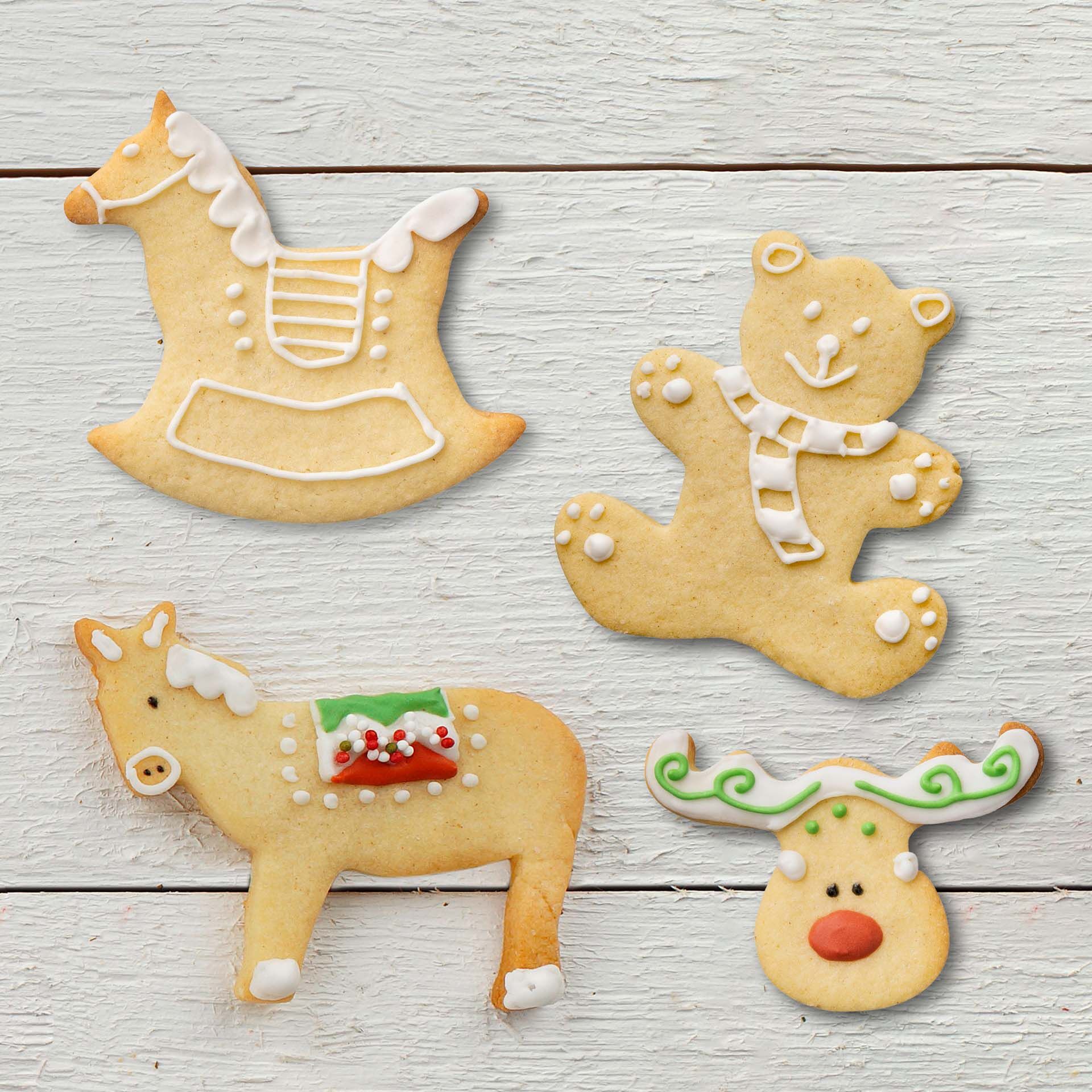 Ausstecher-Set "weihnachtliche Tiere", 4-teilig