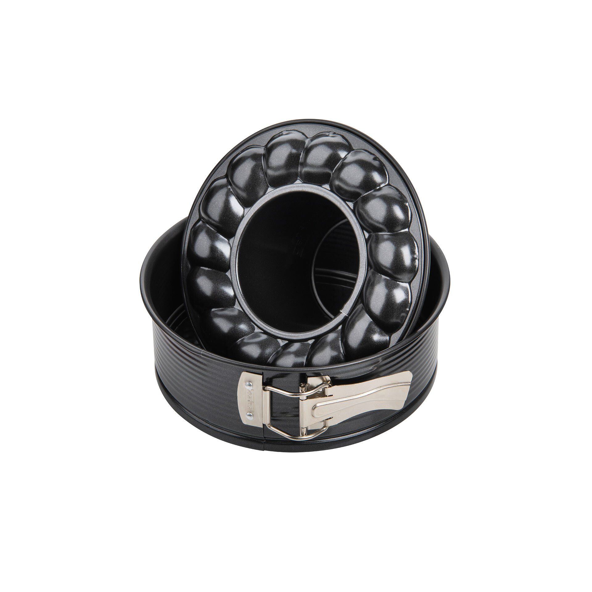 Springform mit Flach- und Rohrboden Black Metallic, Ø18cm