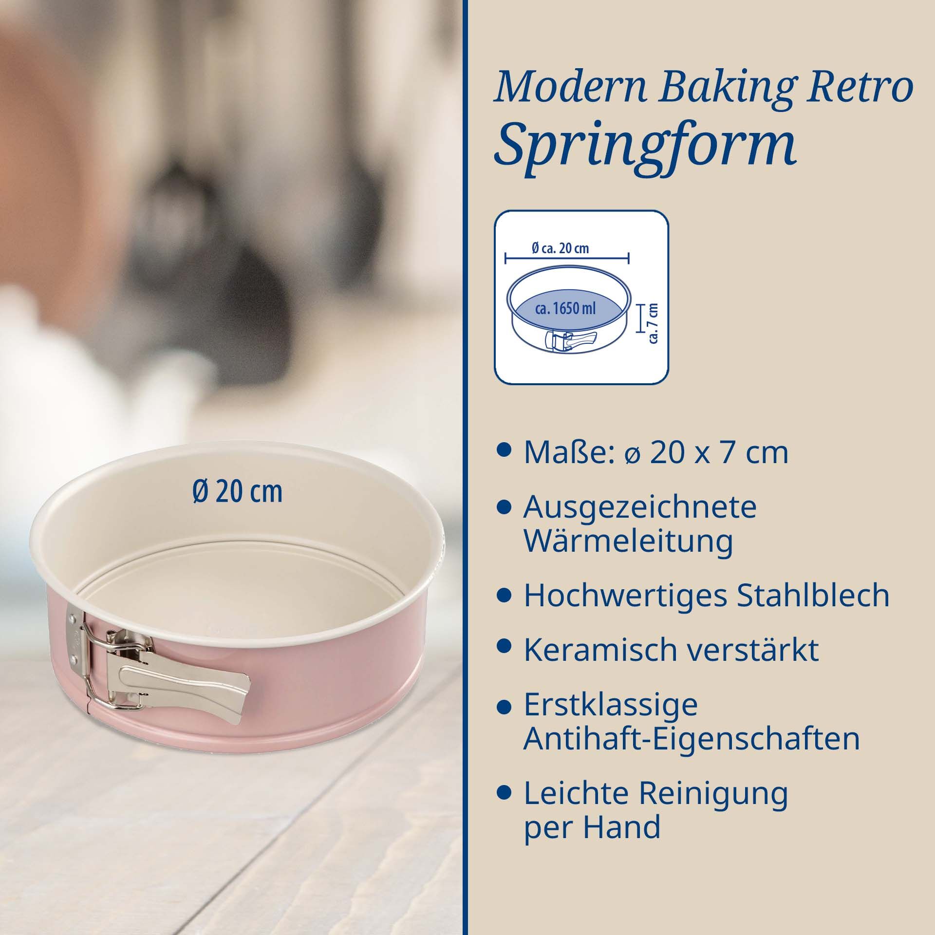 Springform Modern Baking Retro Design, Ø20cm
