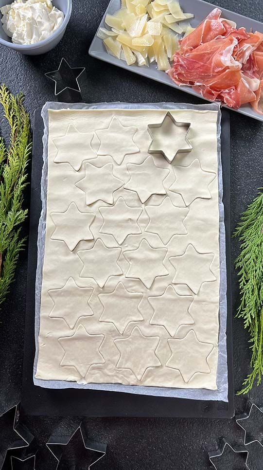 Blätterteig-Serrano-Sterne