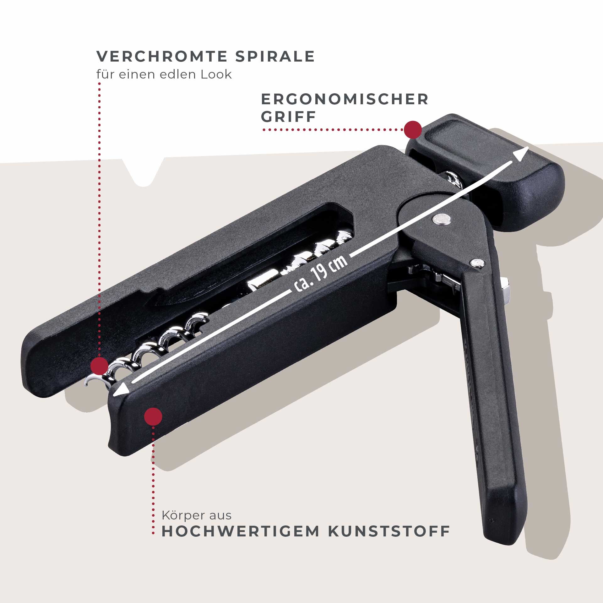 Korkenzieher Statement, 16cm