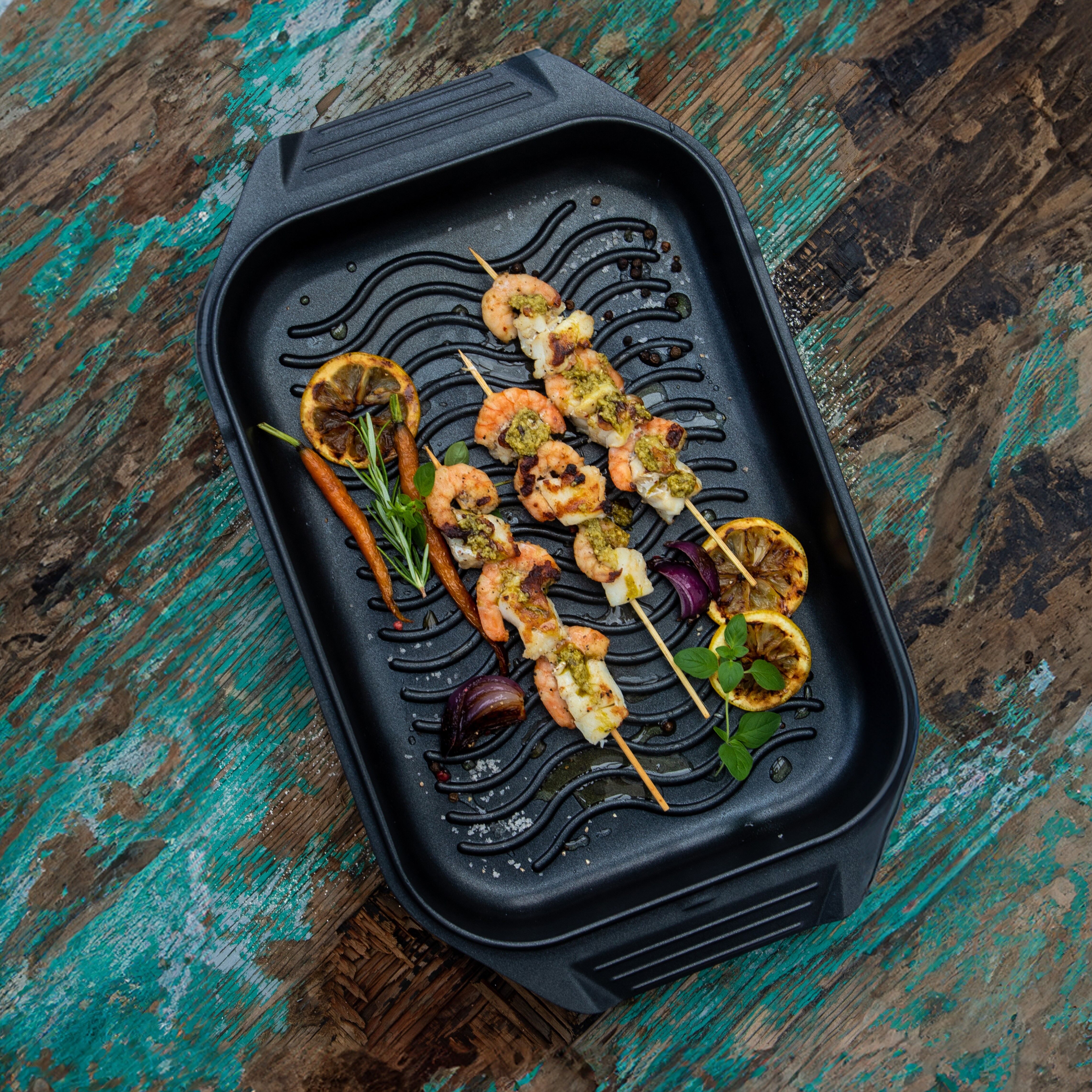 Bräter Karree mit Deckel, 42x26cm