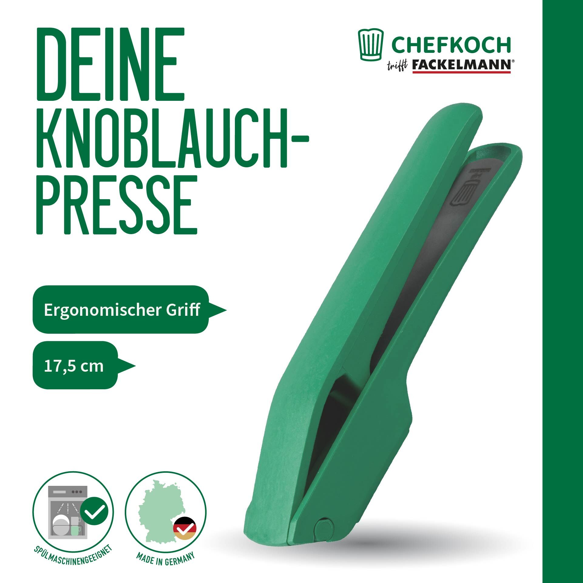 Knoblauchpresse, grün