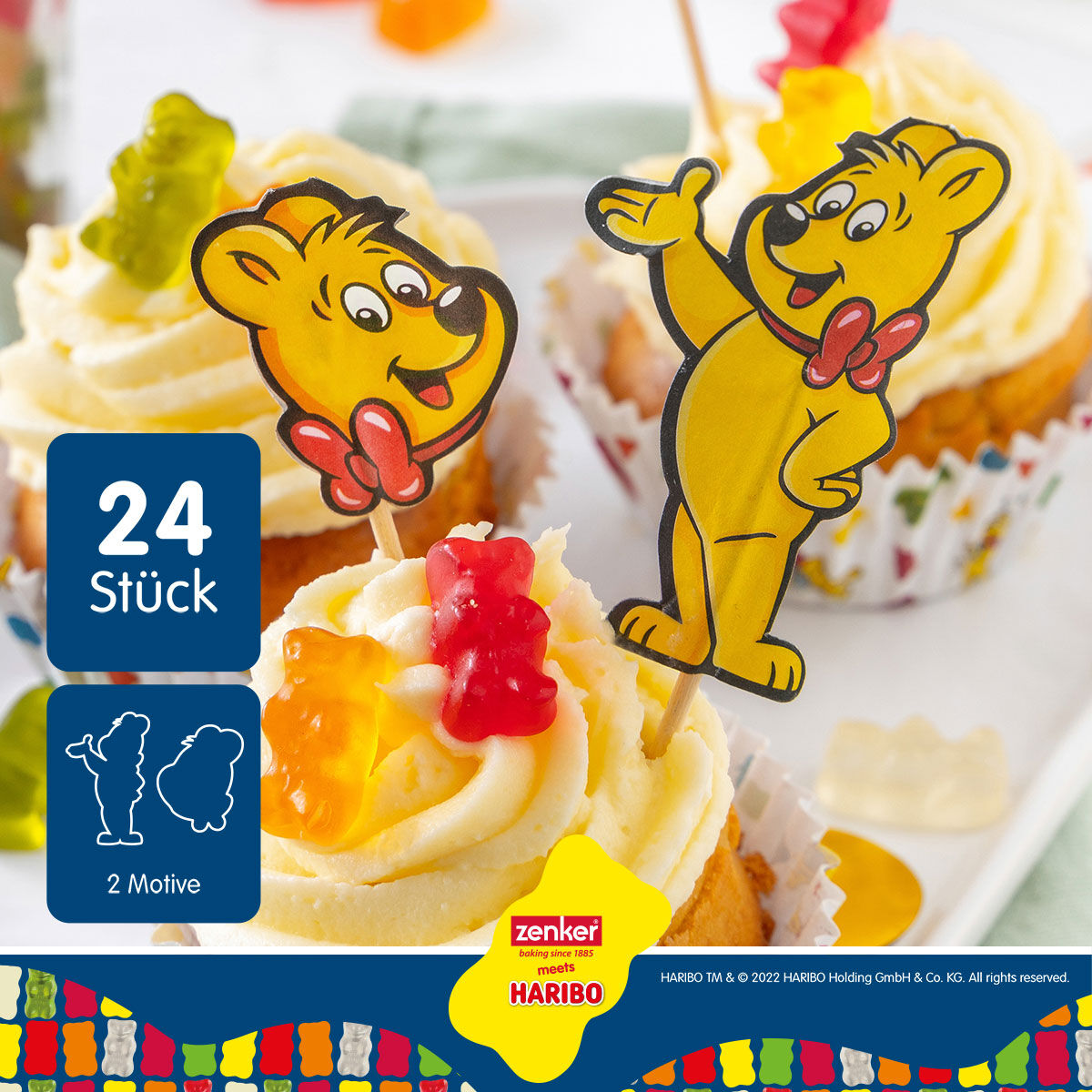 Party-Picker "HARIBO Goldbär", 24 Stück