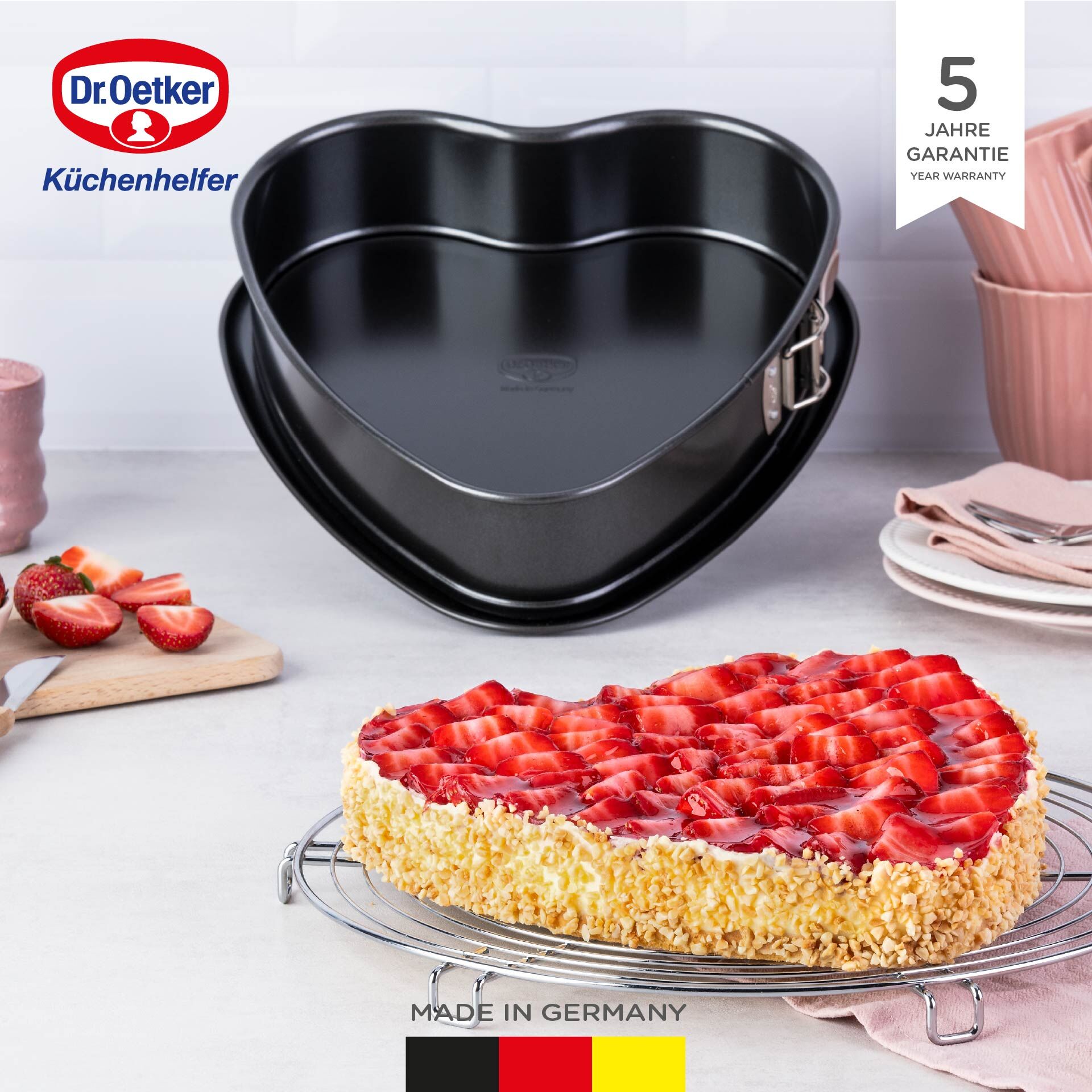 Springform Herz mit Auslaufschutz Classic, 28x27cm