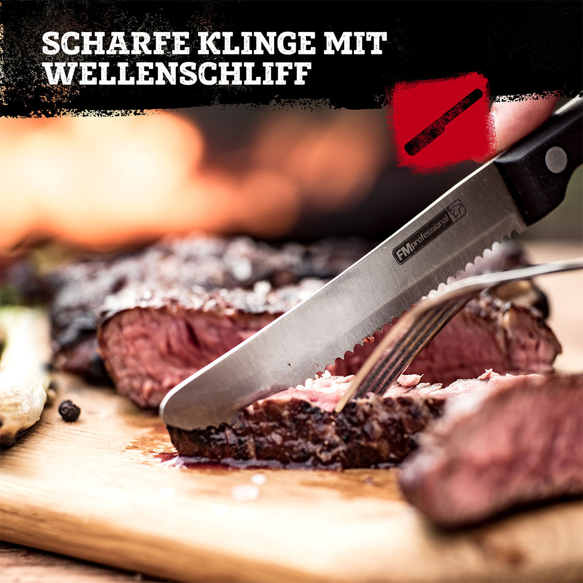 Steakmesser, 10cm Edelstahl-Klinge