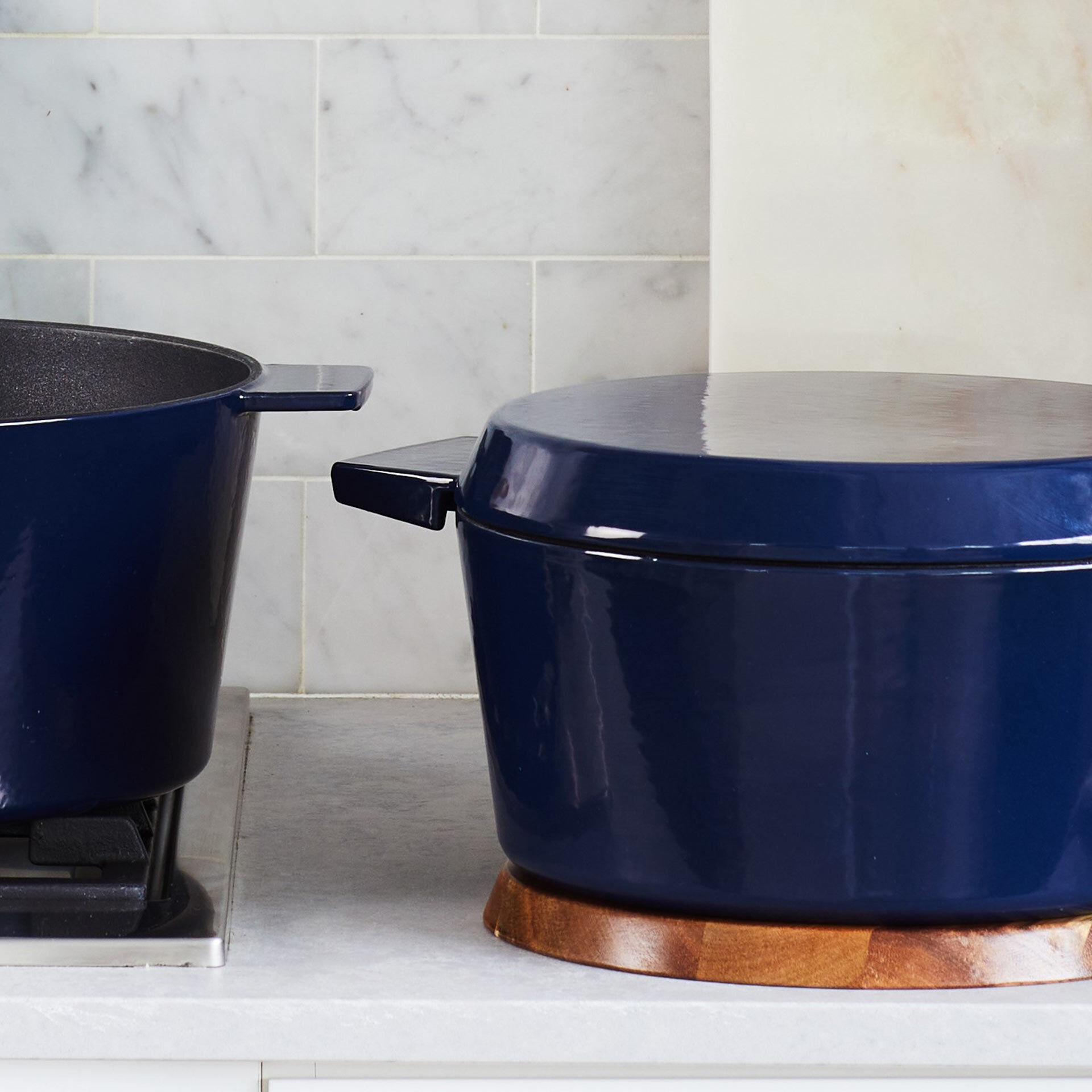 Cocotte mit Grilldeckel, 24cm, Gusseisen, blau Cocotte mit Grilldeckel, 24cm, Gusseisen, blau