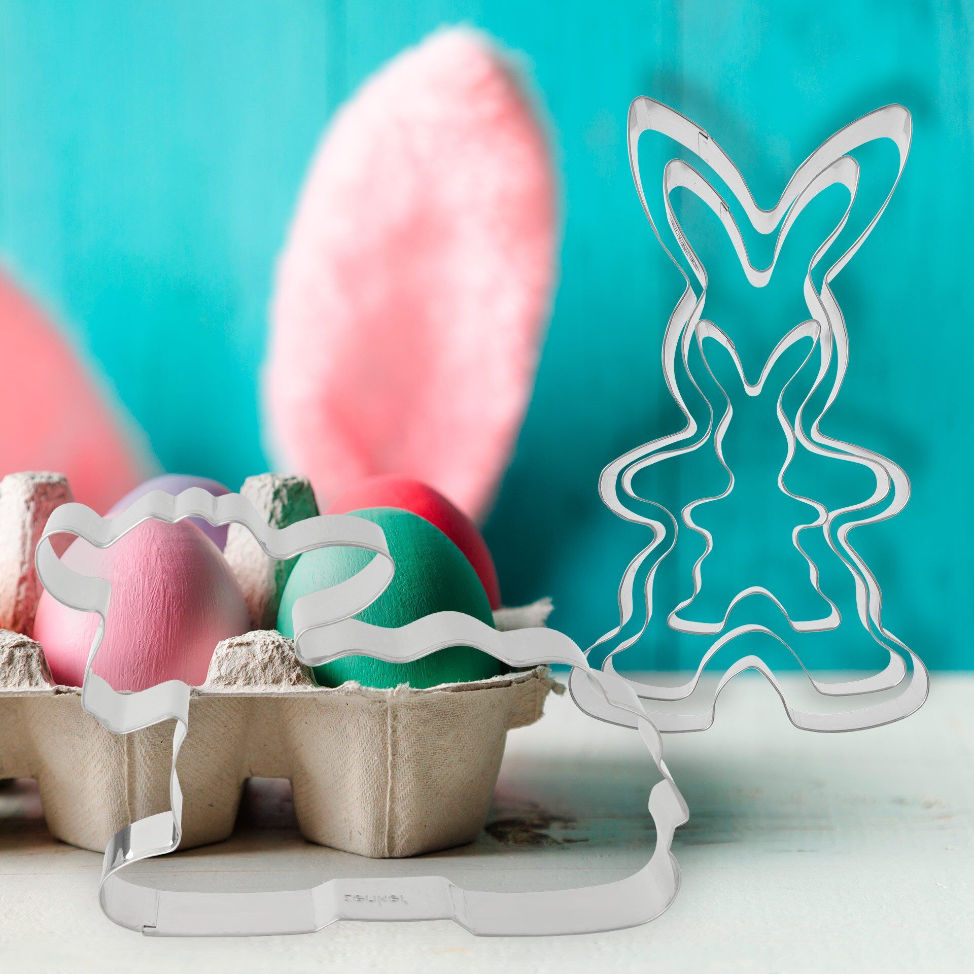 Ausstecher-Set "Hasenfamilie und Lamm groß", 4-teilig