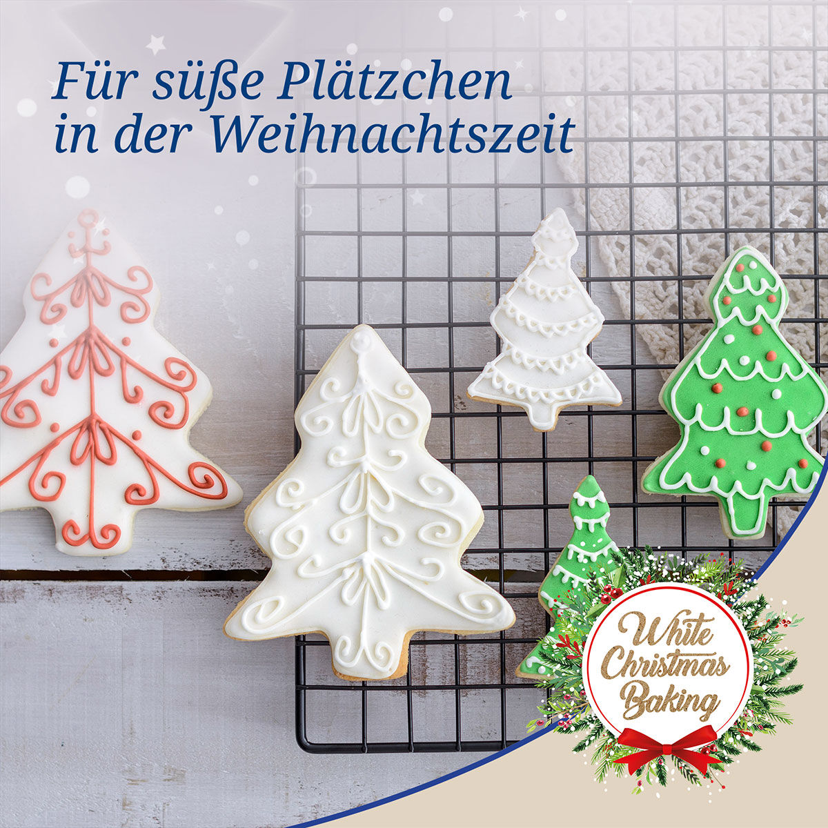 Ausstecher Tannenbaum White Christmas Baking, 3-teilig