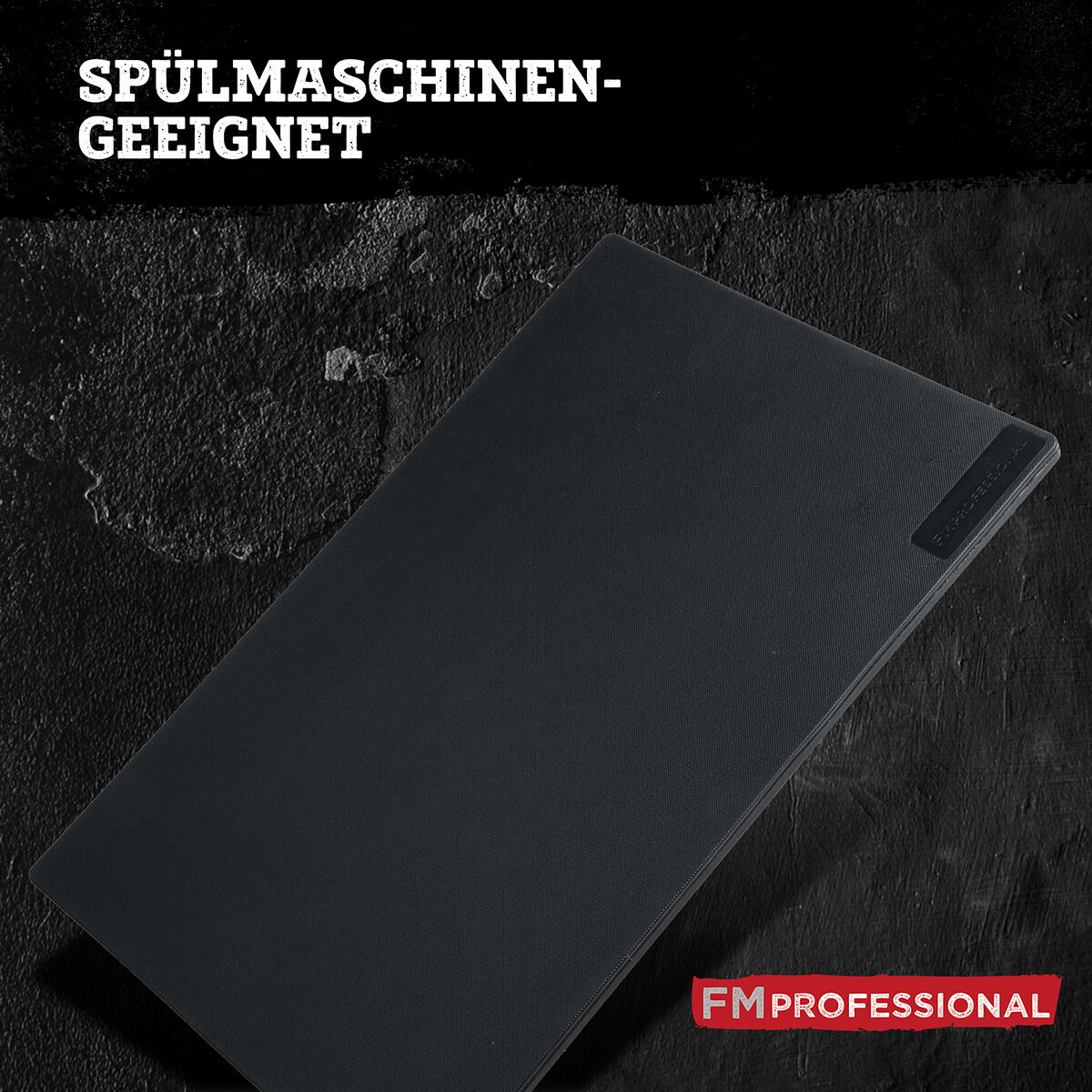Schneidebrett HACCP für gekochtes Fleisch, 45x30cm, schwarz
